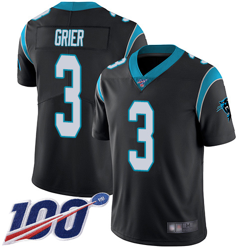 Carolina Panthers Limited Black Youth Will Grier Home Jersey NFL Football #3 100th Season Vapor Untouchable->youth nfl jersey->Youth Jersey